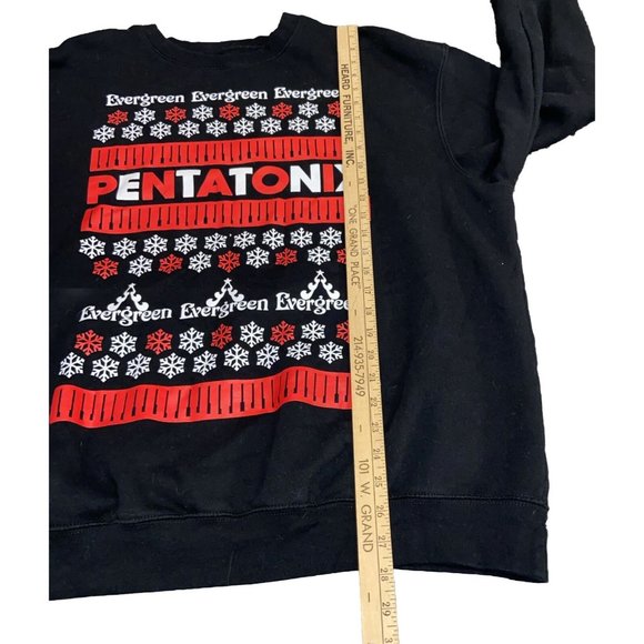 PENTATONIX HOLIDAY BLACK/RED KNIT SNOWFLAKE SWEATER SIZE XXLARGE HTF! - Picture 3 of 8